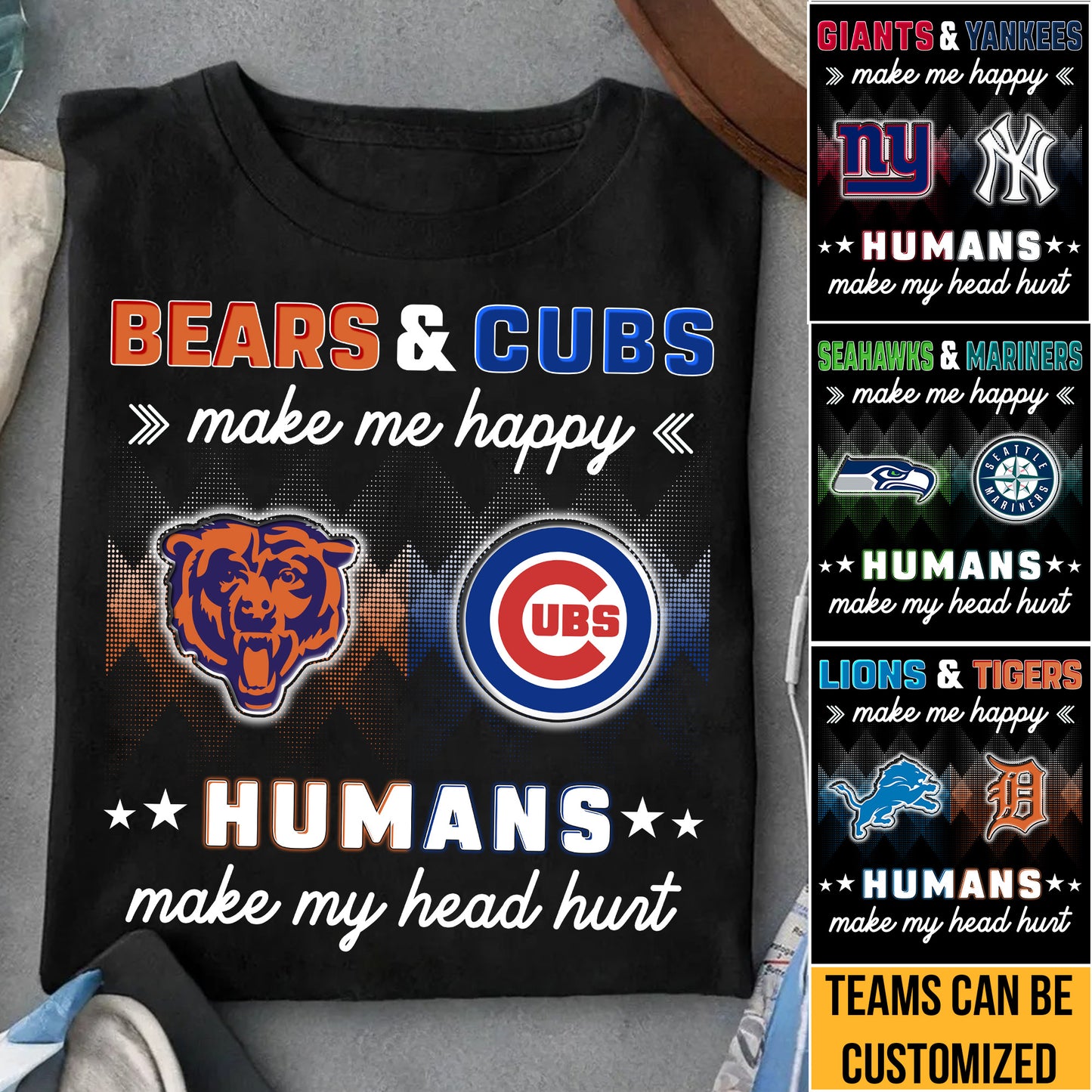 Teams Make Me Happy Shirt - Customized Shirt