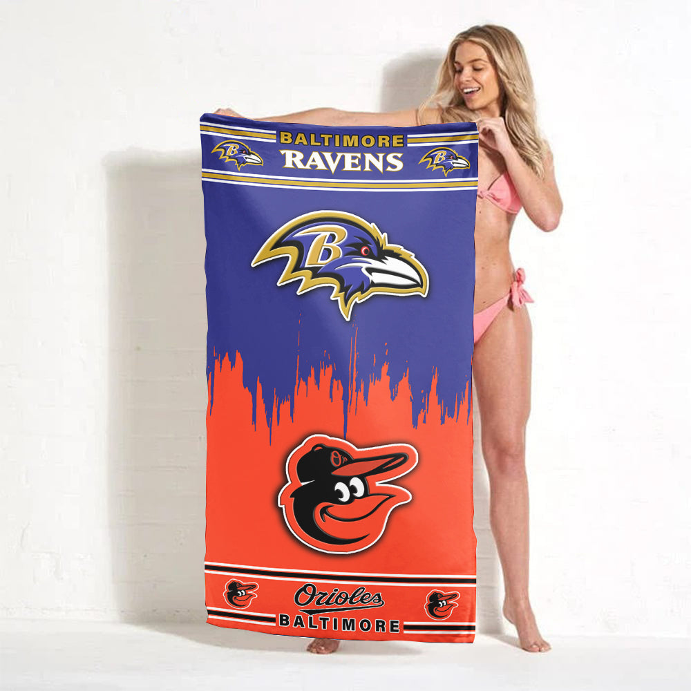 Baltimore Teams Beach Towel