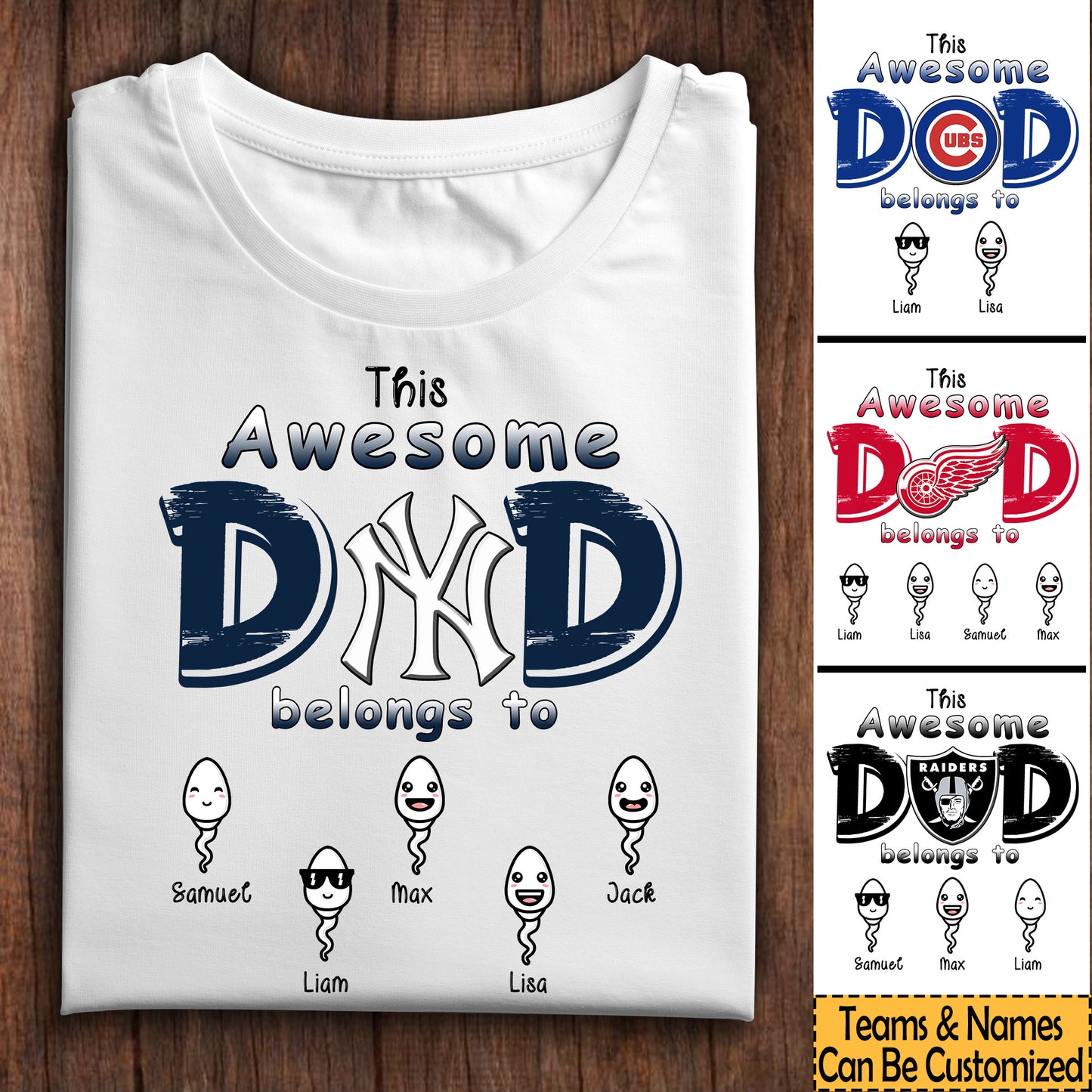 This Awesome Dad Belongs To - Perfect Customized Gift For Father's Day