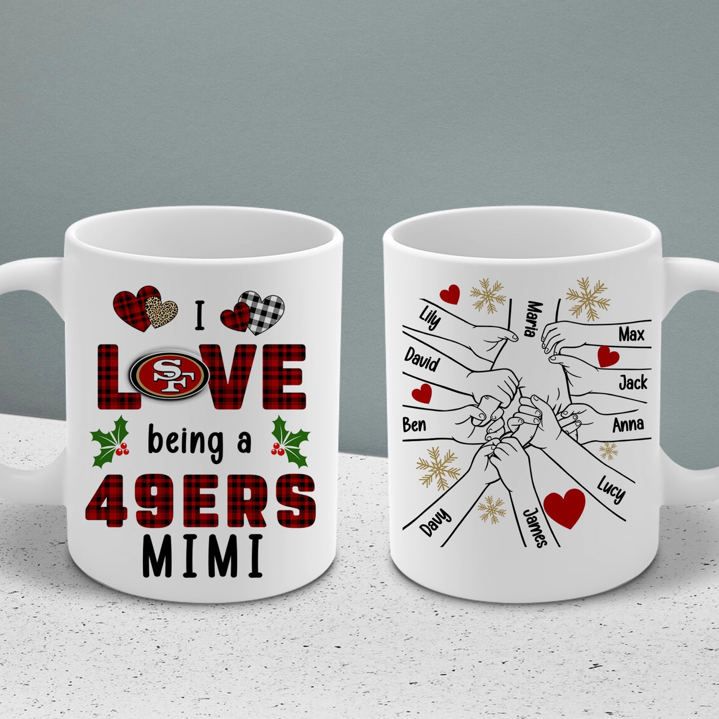 I Love Being A Grandma - Customized Team Ceramic Mugs