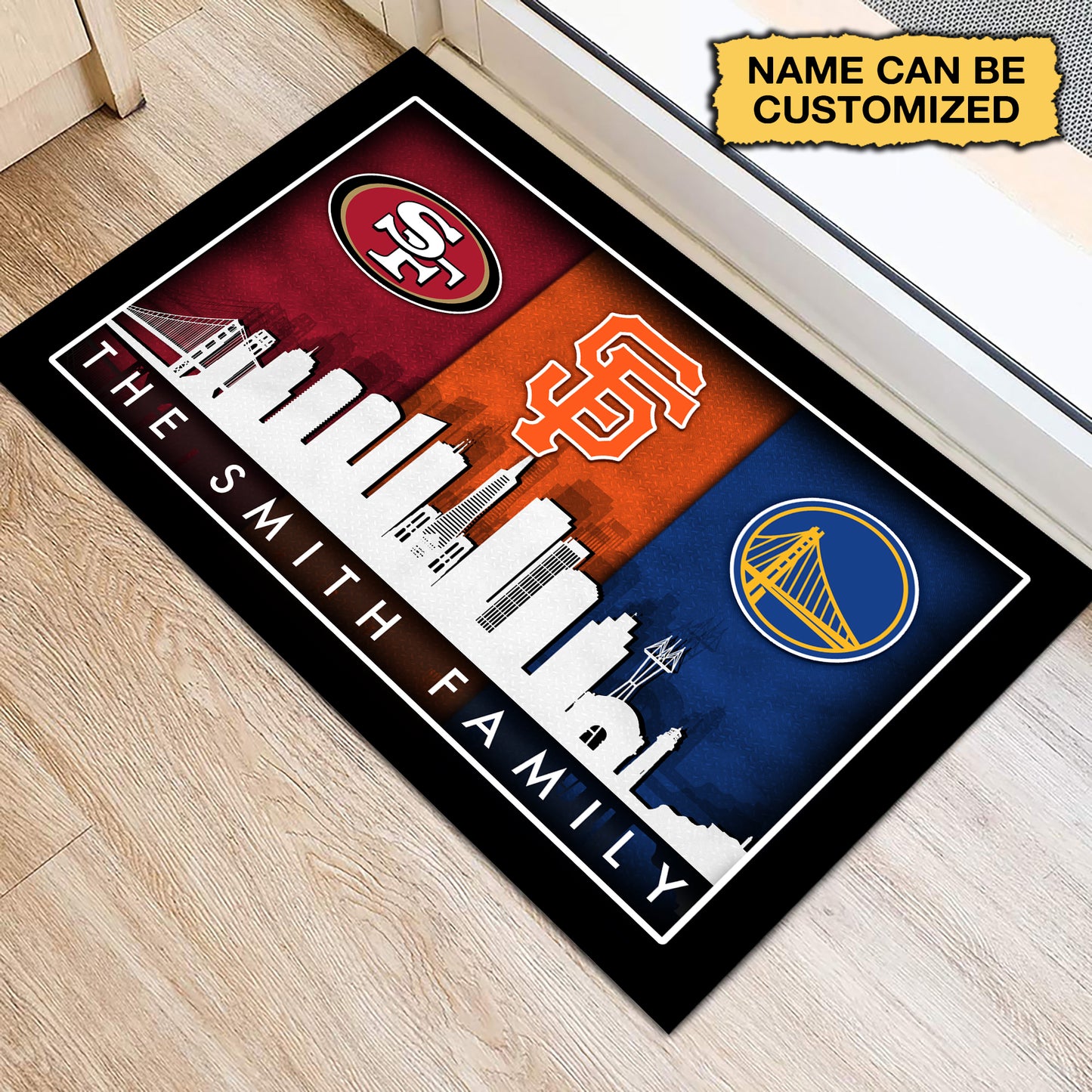 San Francisco Skyline Doormat - Customized Doormat - Anti Slip Indoor Doormat - v2