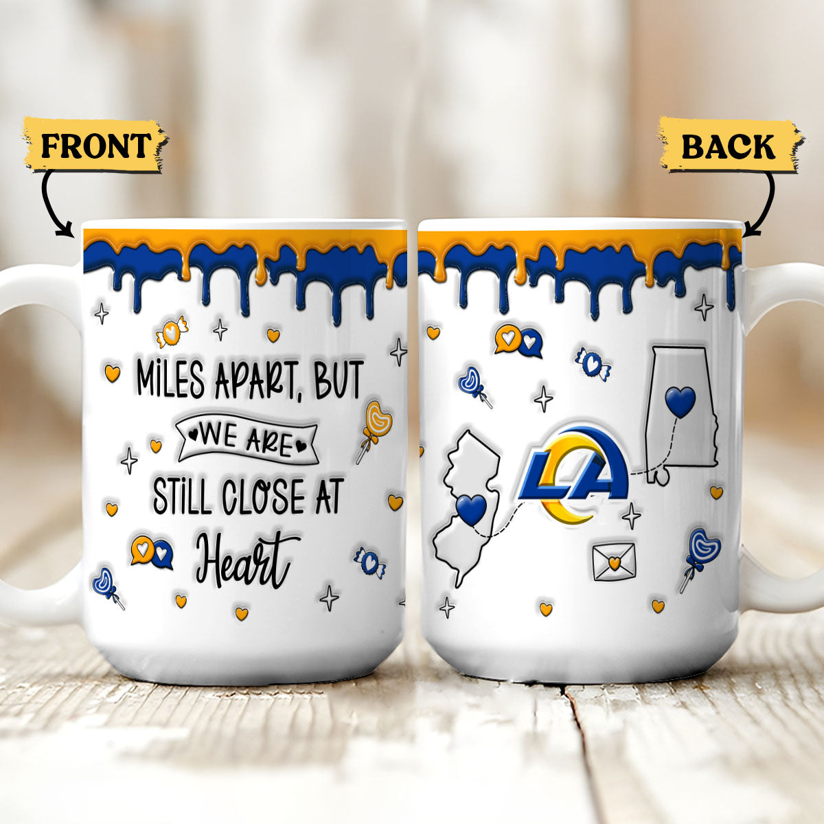 Close At Heart Mug - Customized Ceramic Mugs (Two-Sided Printing)