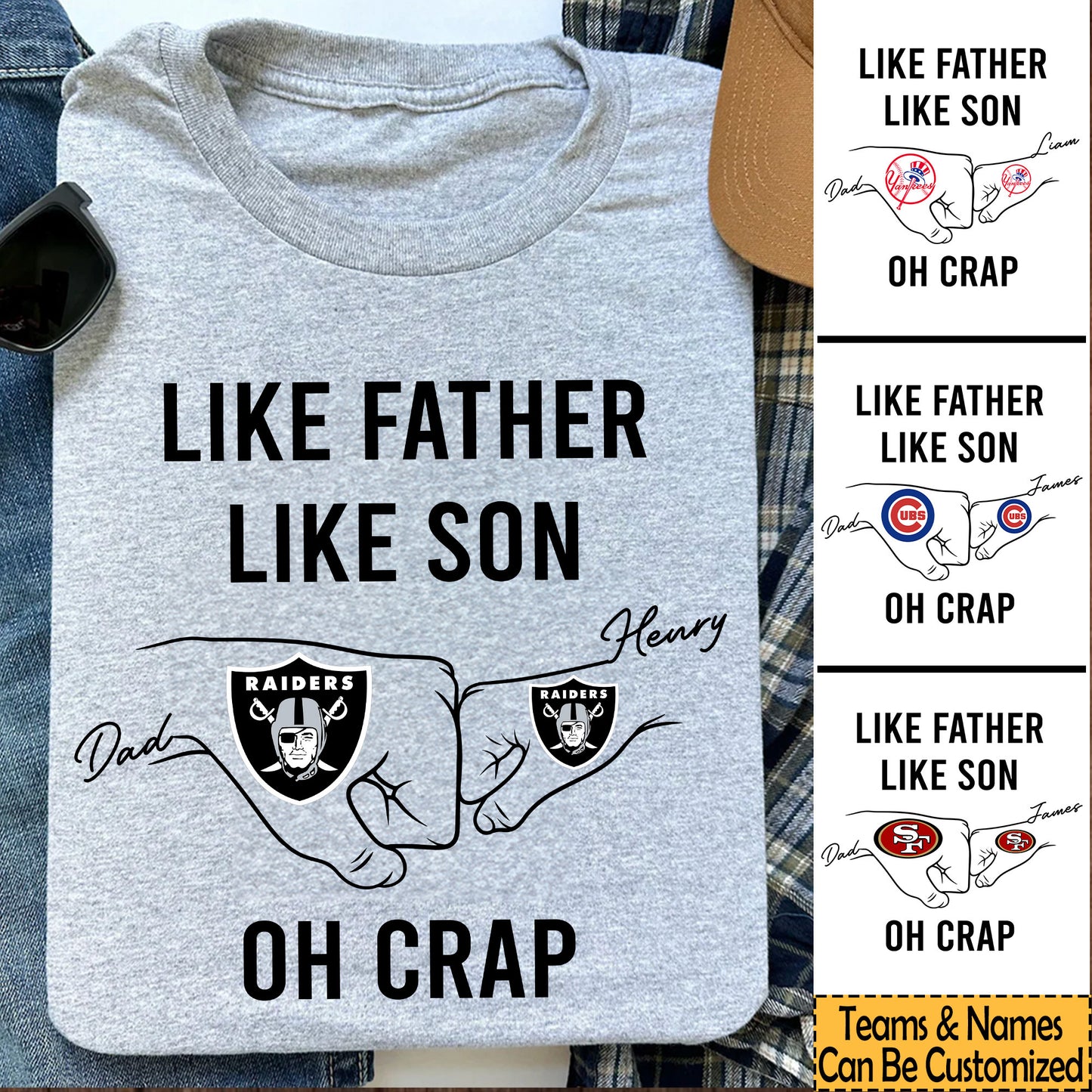 Like Father Like Son - Customized Shirt - Perfect Gift For Father's Day