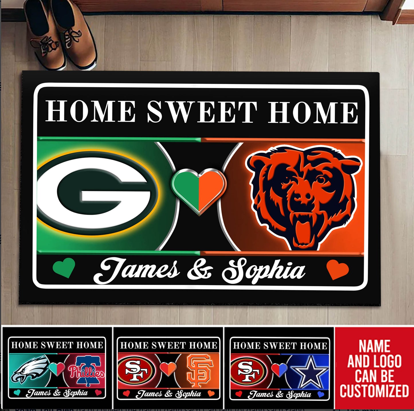Home Sweet Home - Customized Doormat - Anti Slip Indoor Doormat V2