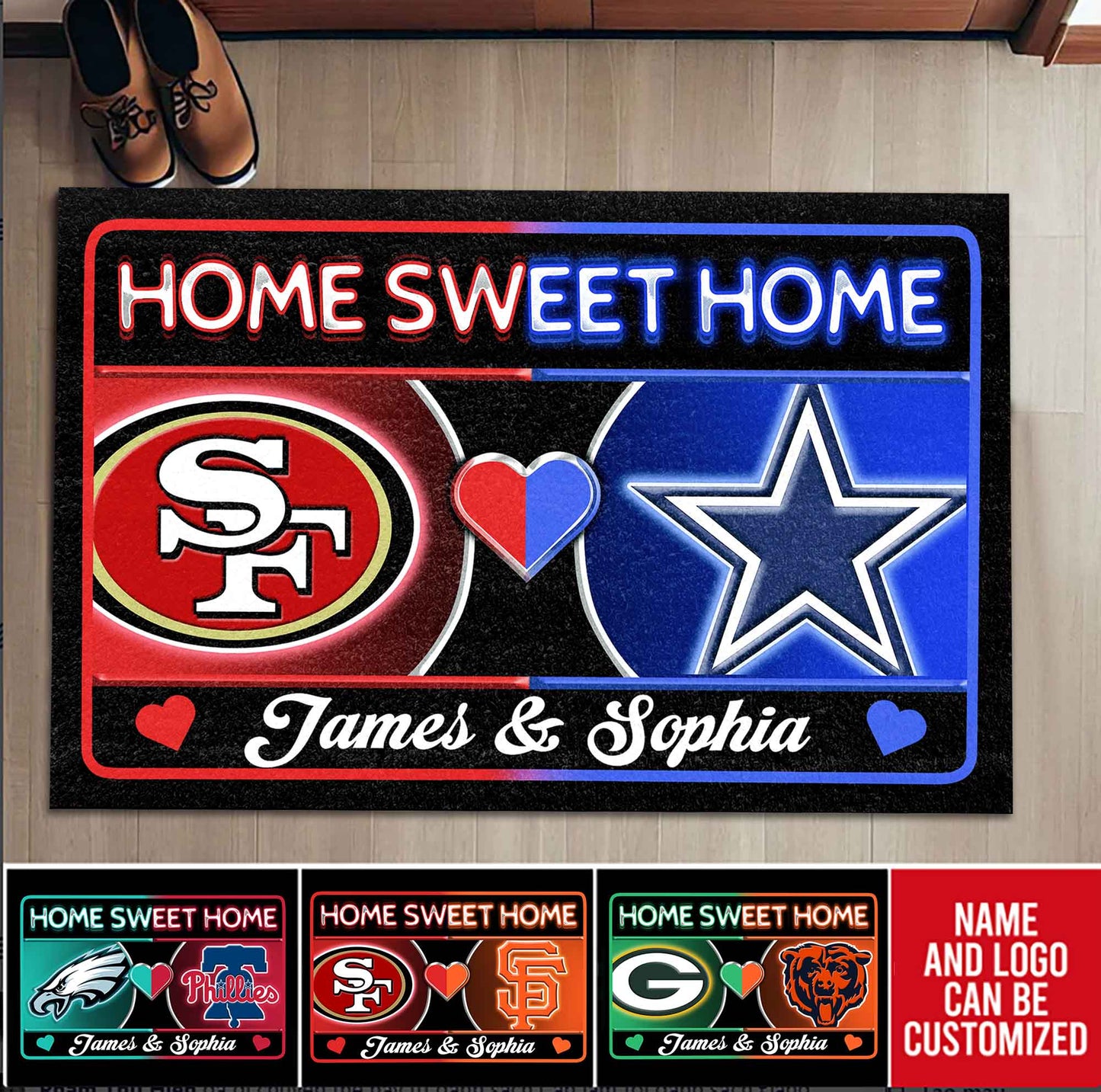 Home Sweet Home - Customized Doormat - Anti Slip Indoor Doormat V1