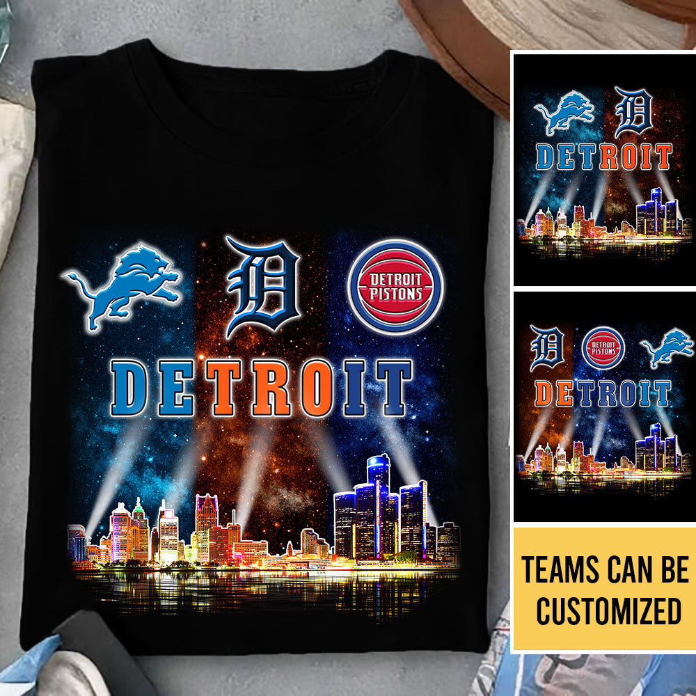 Detroit Skyline Team Shirt - Customized Shirt