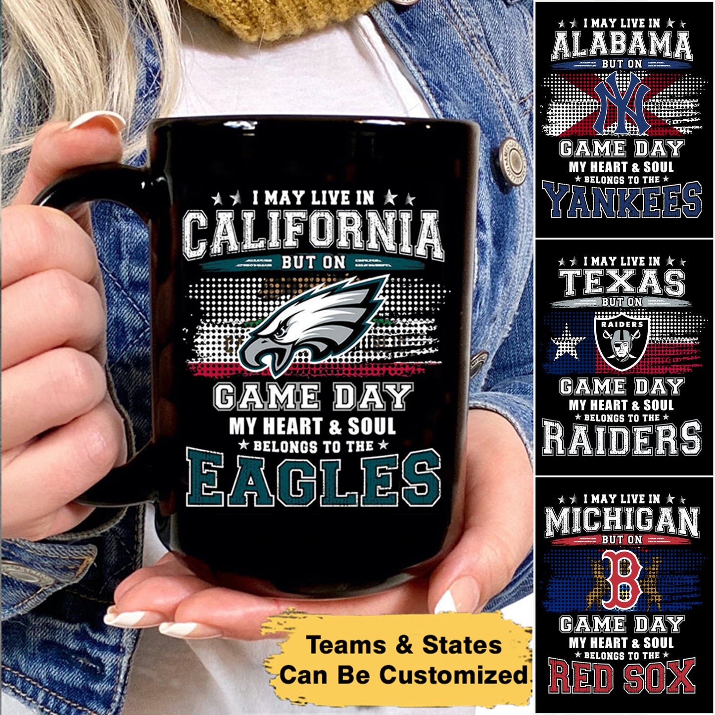 Customized Ceramic Mugs - I May Live In (clt)
