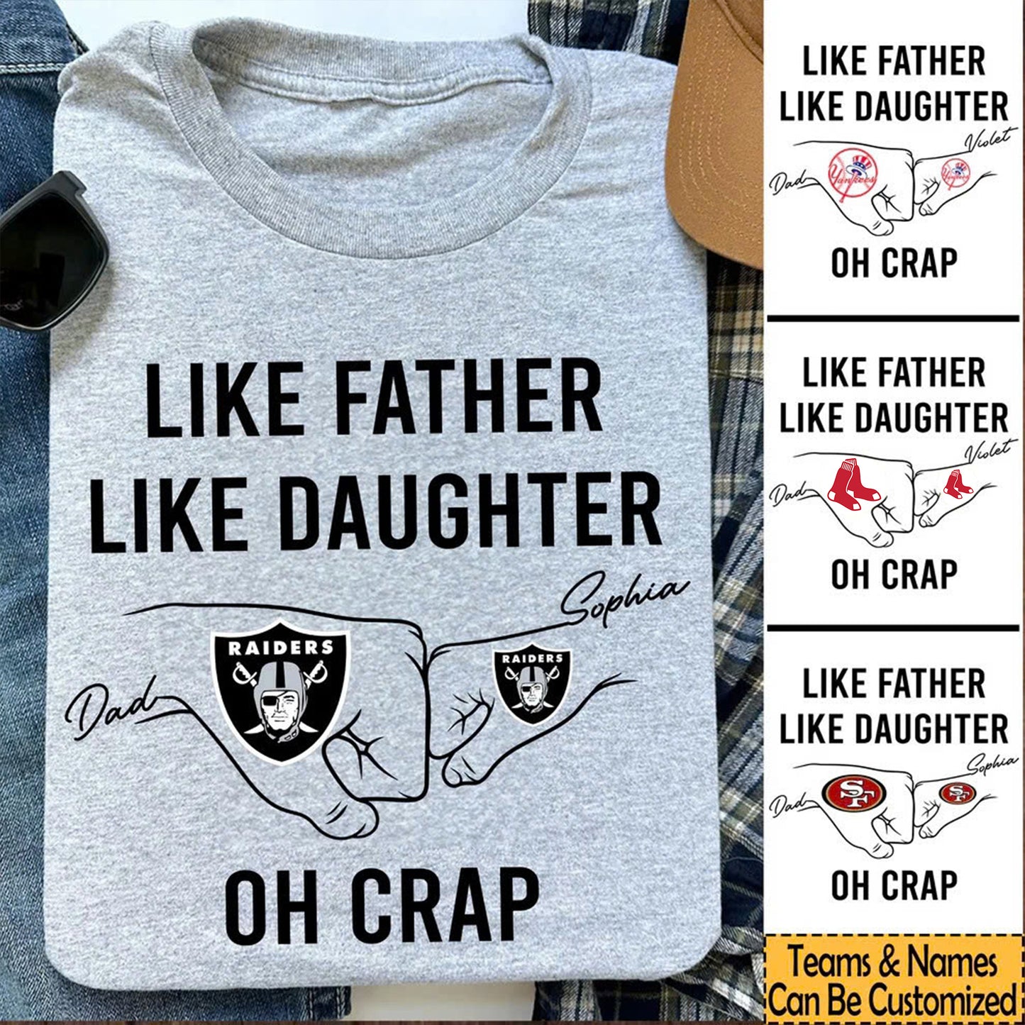 Like Father Like Daughter - Customized Shirt - Perfect Gift For Father's Day