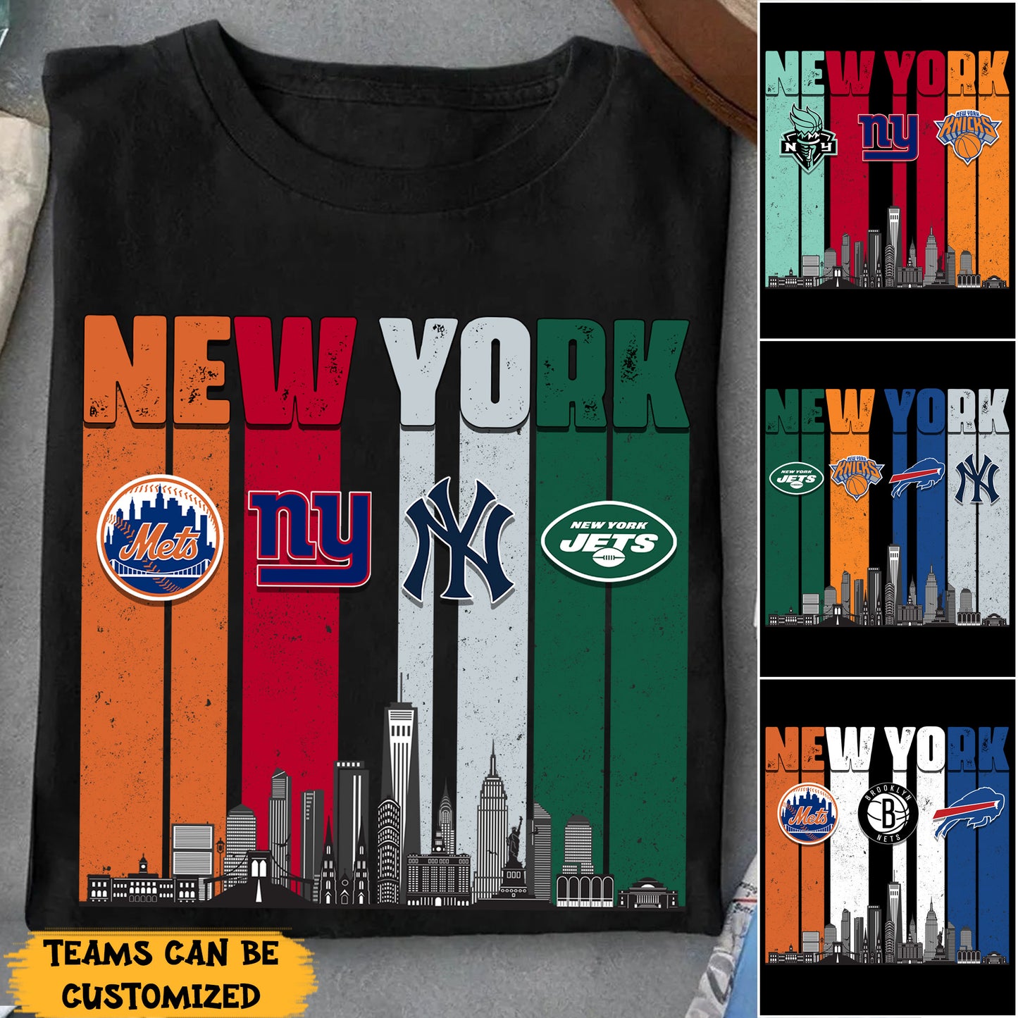 New York Skyline Shirt - Customized Shirt (Retro Version)