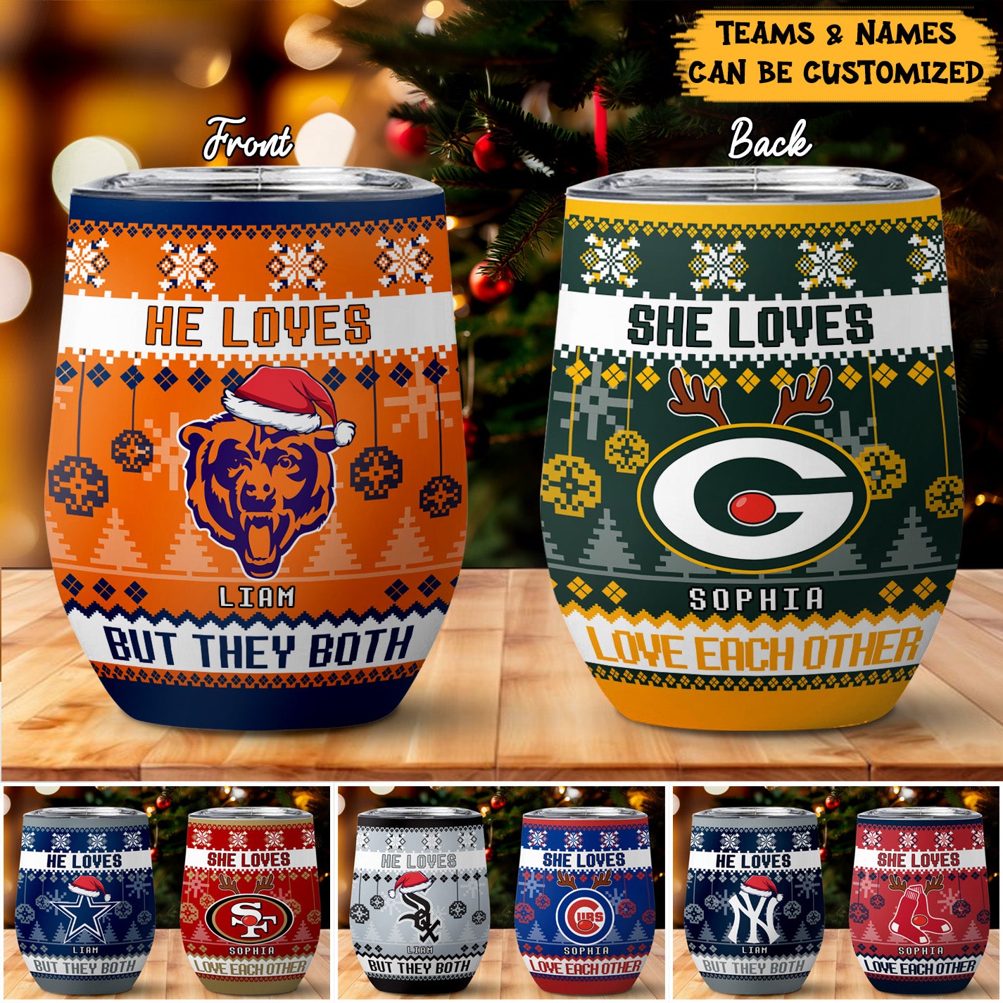 He Loves She Loves Wine Tumbler - Customized 12oz Stainless Steel Tumbler