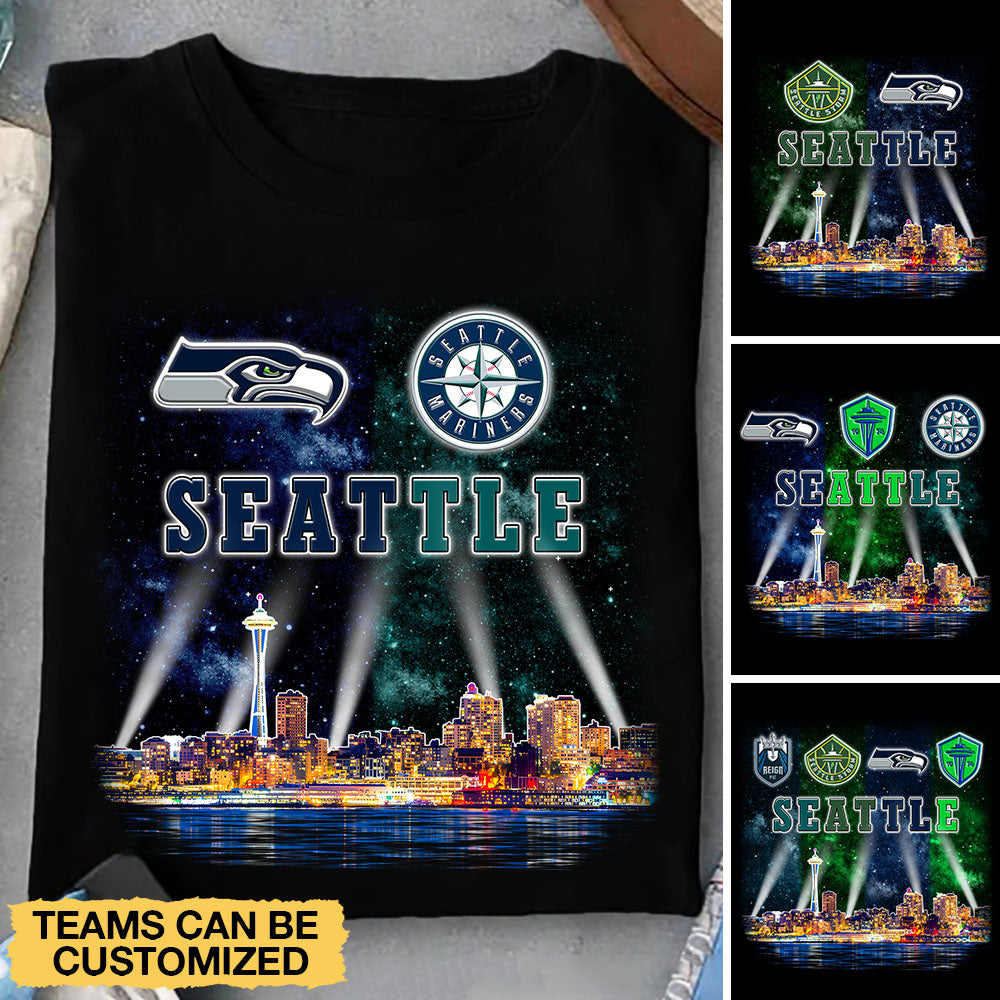 Seattle Skyline Team Shirt - Customized Shirt