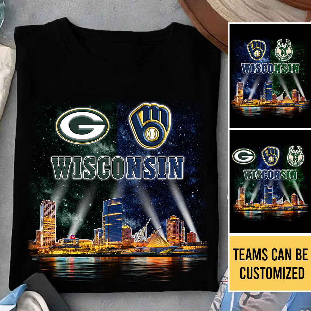 Wisconsin Skyline Team Shirt - Customized Shirt