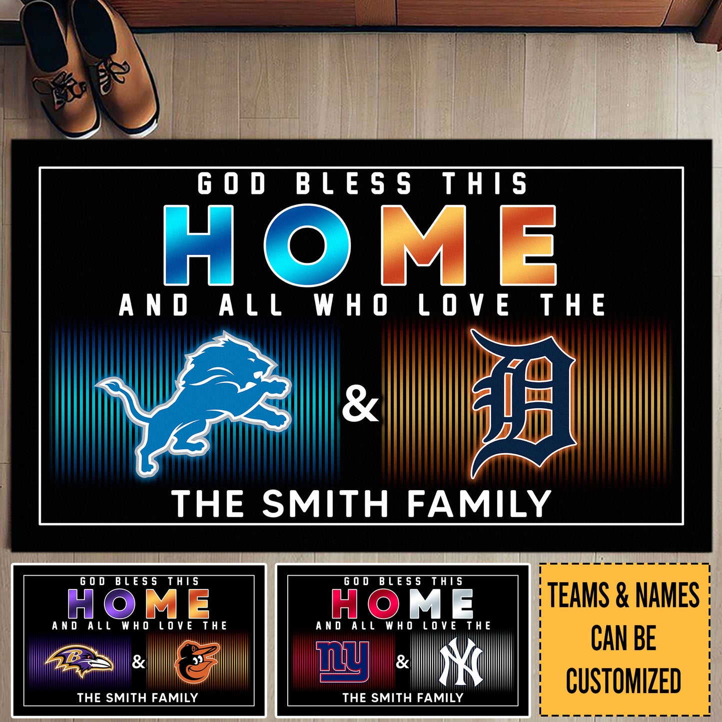 God Bless This Home -  Customized Doormat - Anti Slip Indoor Doormat