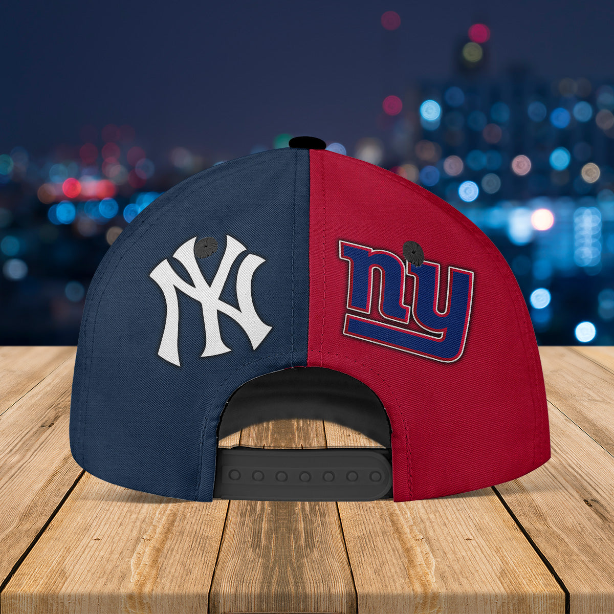 Teams New York Skyline Classic Cap - Customized Classic Cap - NYG NYYK