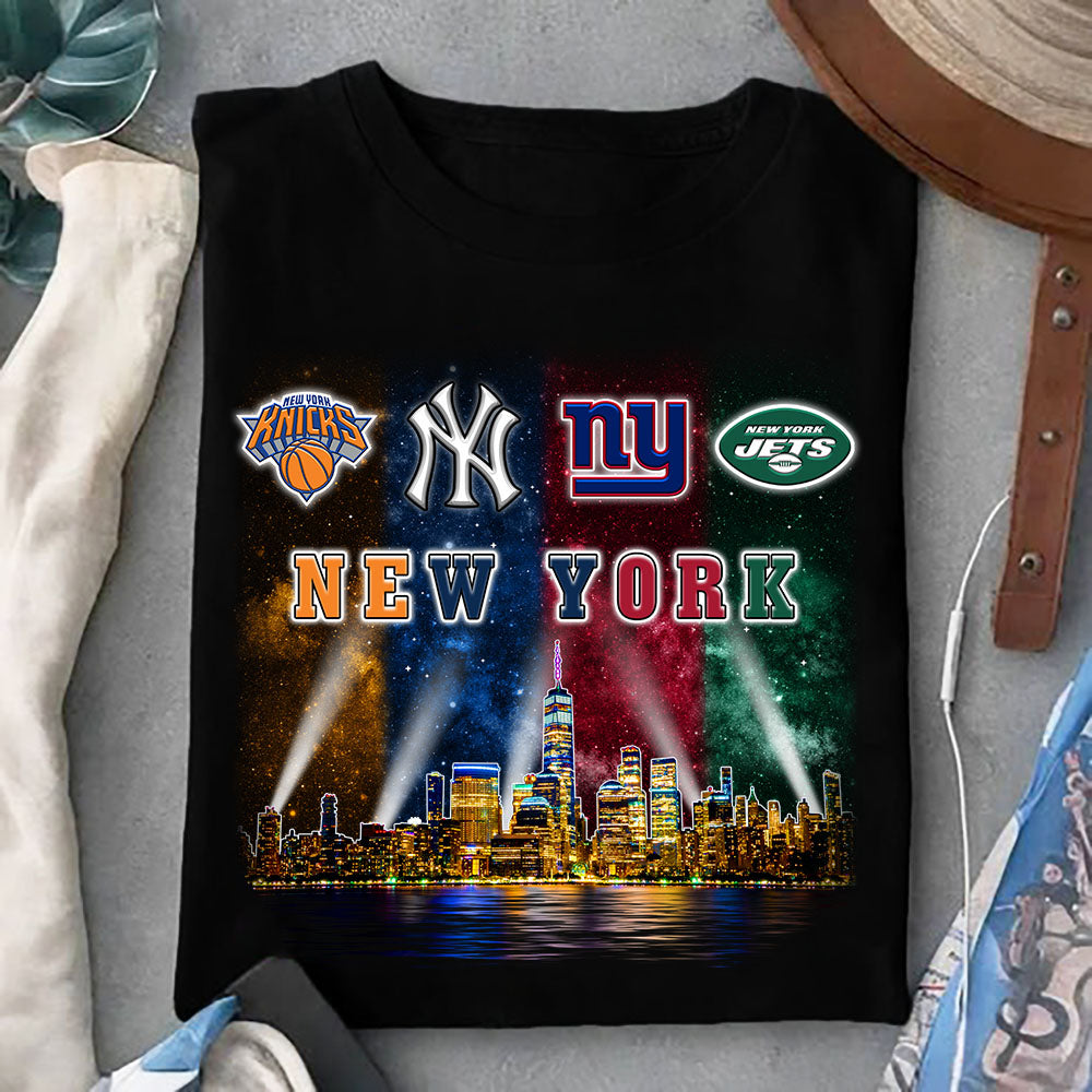 New York Skyline Teams Shirt - Customized Shirt (clt)