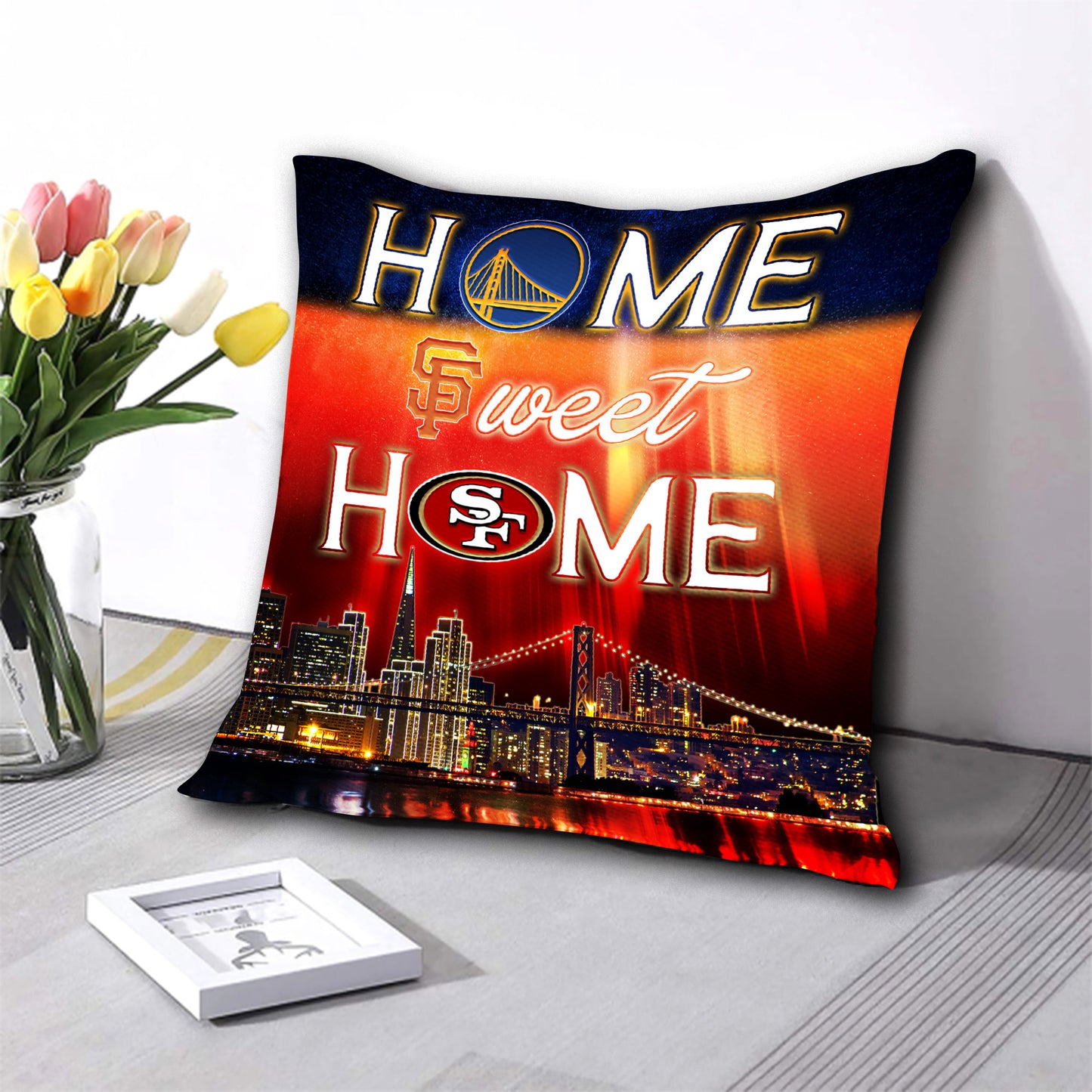 Home Sweet Home Skyline Pillow - 1 side Print - (Insert Included) - SF