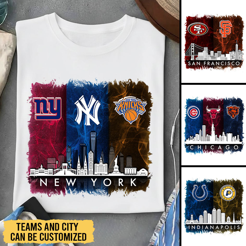 Sport Teams With Skyline Shirt - Customized Shirt