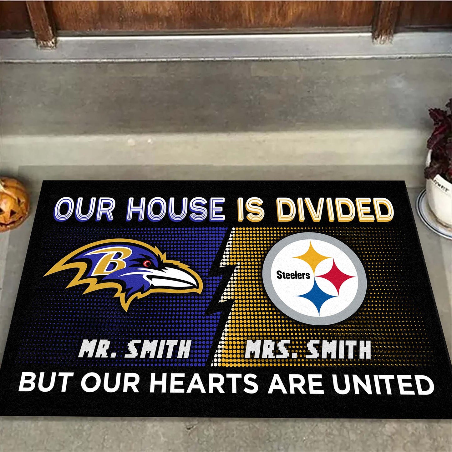 Our House Is Divided -  Customized Doormat - Anti Slip Indoor Doormat - BTMRV, PBST