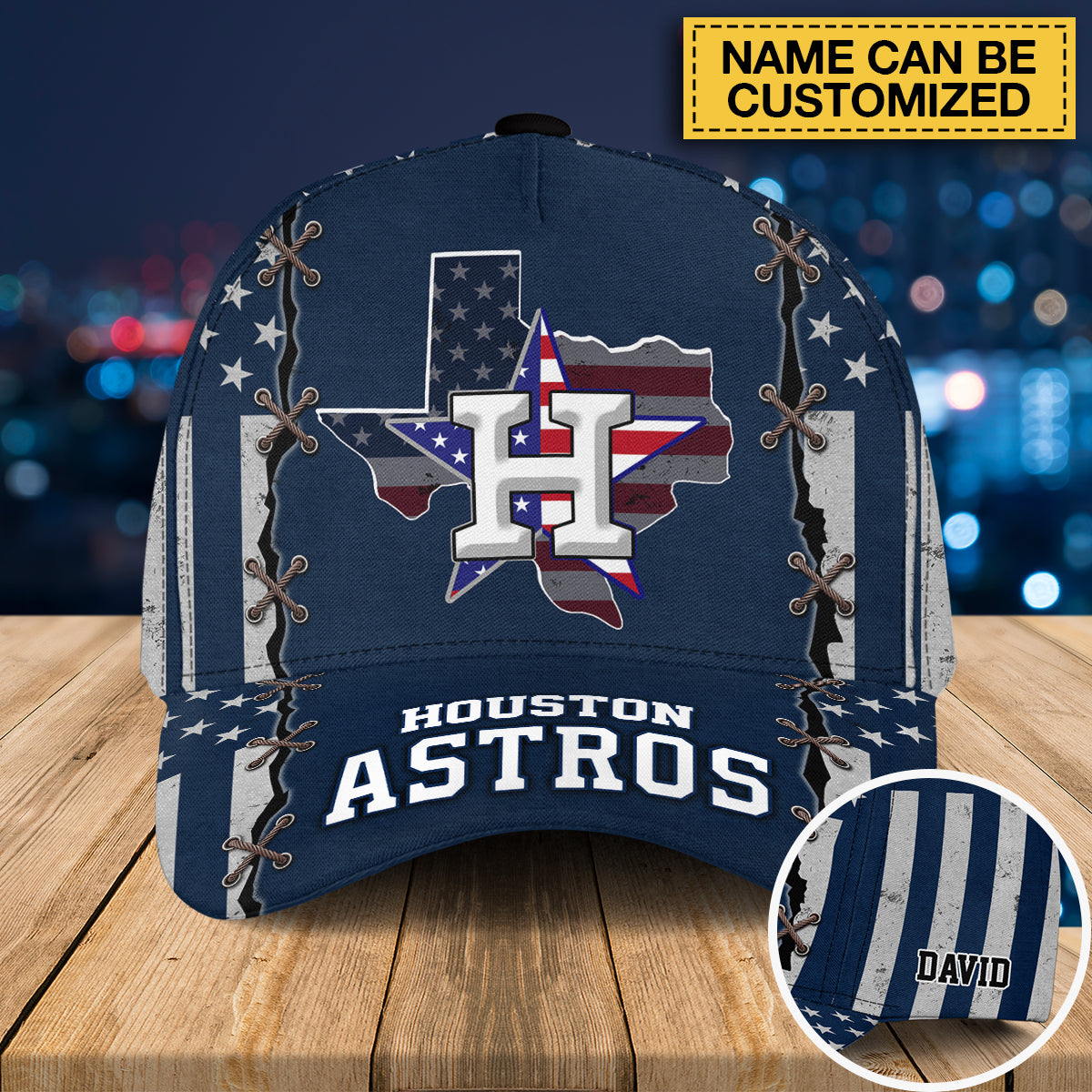 Houston Flag Cap - Customized Classic Cap - HTAT