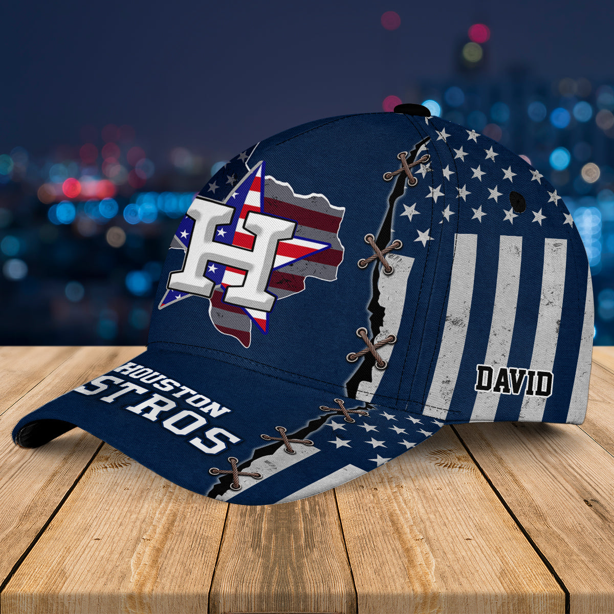 Houston Flag Cap - Customized Classic Cap - HTAT