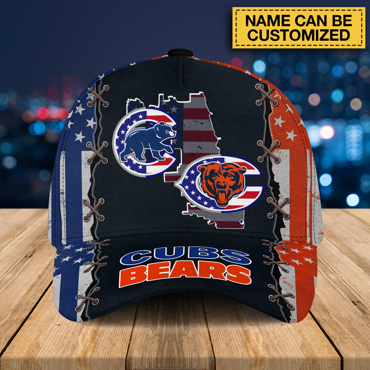 Chicago Flag Cap - Customized Classic Cap - CCGC, CCGB