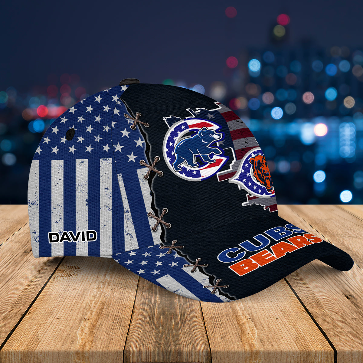 Chicago Flag Cap - Customized Classic Cap - CCGC, CCGB