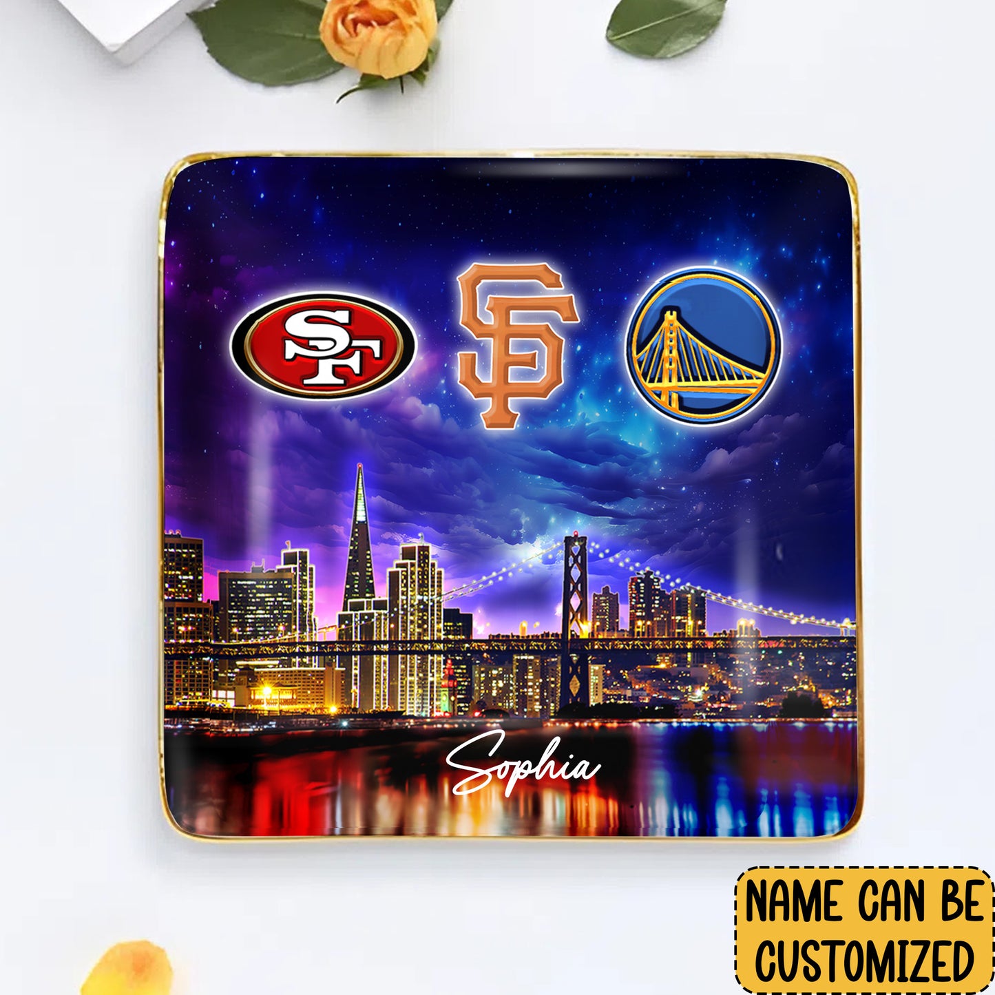 San Francisco Skyline Jewelry Dish - Customized Ring Dish