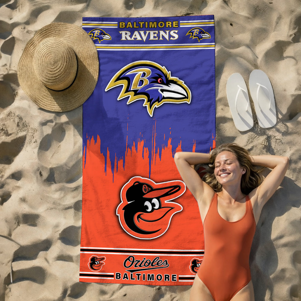 Baltimore Teams Beach Towel