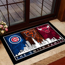 Teams Skyline Customized Doormat - Anti Slip Indoor Doormat