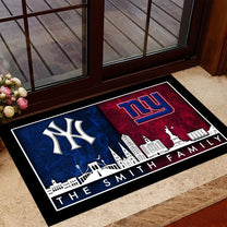 Teams Skyline Customized Doormat - Anti Slip Indoor Doormat