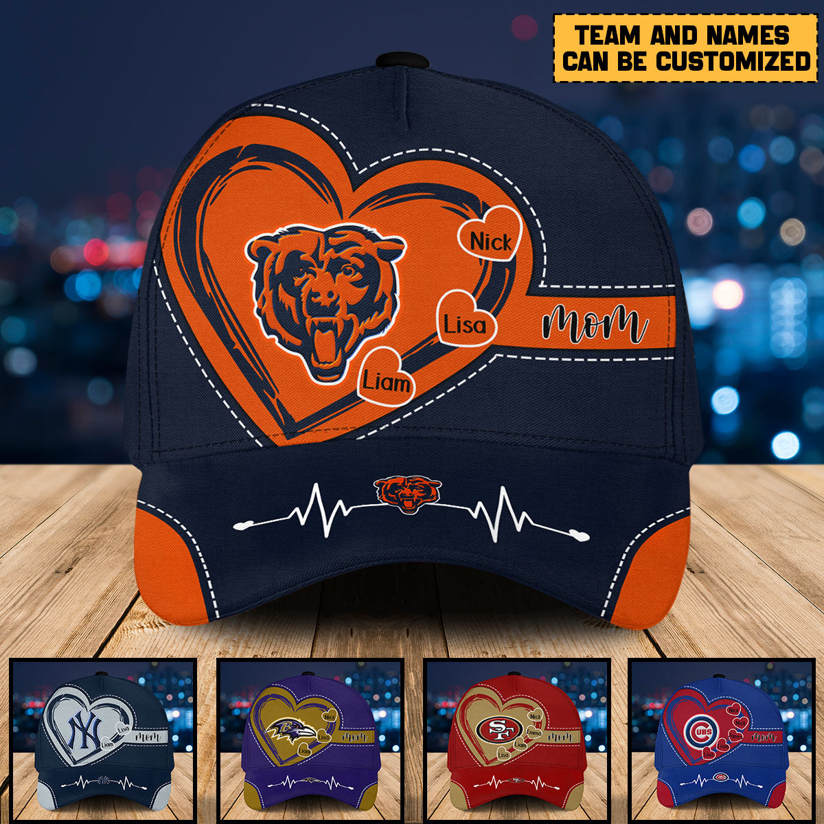 Mom Heart Classic Cap - Customized Gift For Moms