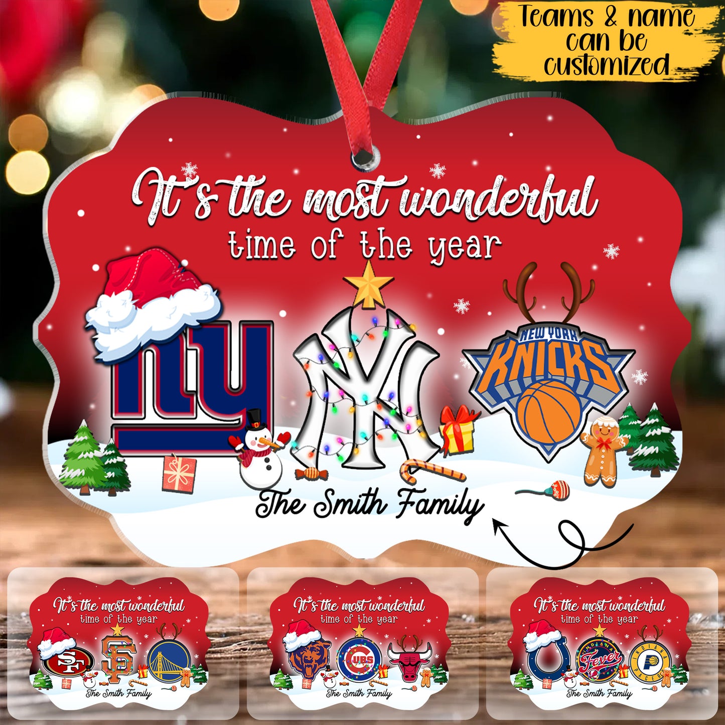 It's The Most Wonderful Time Of The Year Aluminum Ornament - Customized Ornament