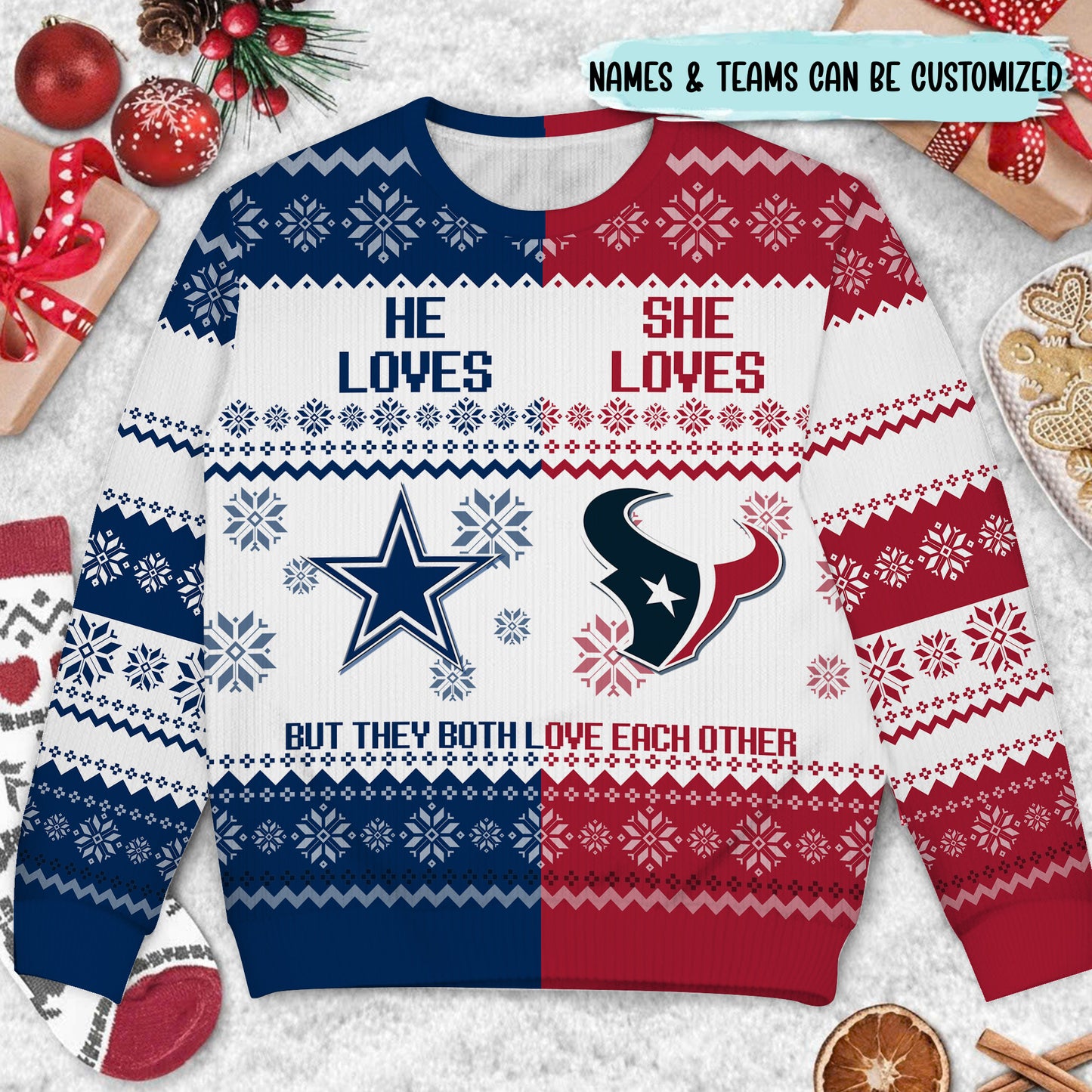 He Loves She Loves Sweater - Customized Sweater