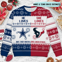 He Loves She Loves Sweater - Customized Sweater