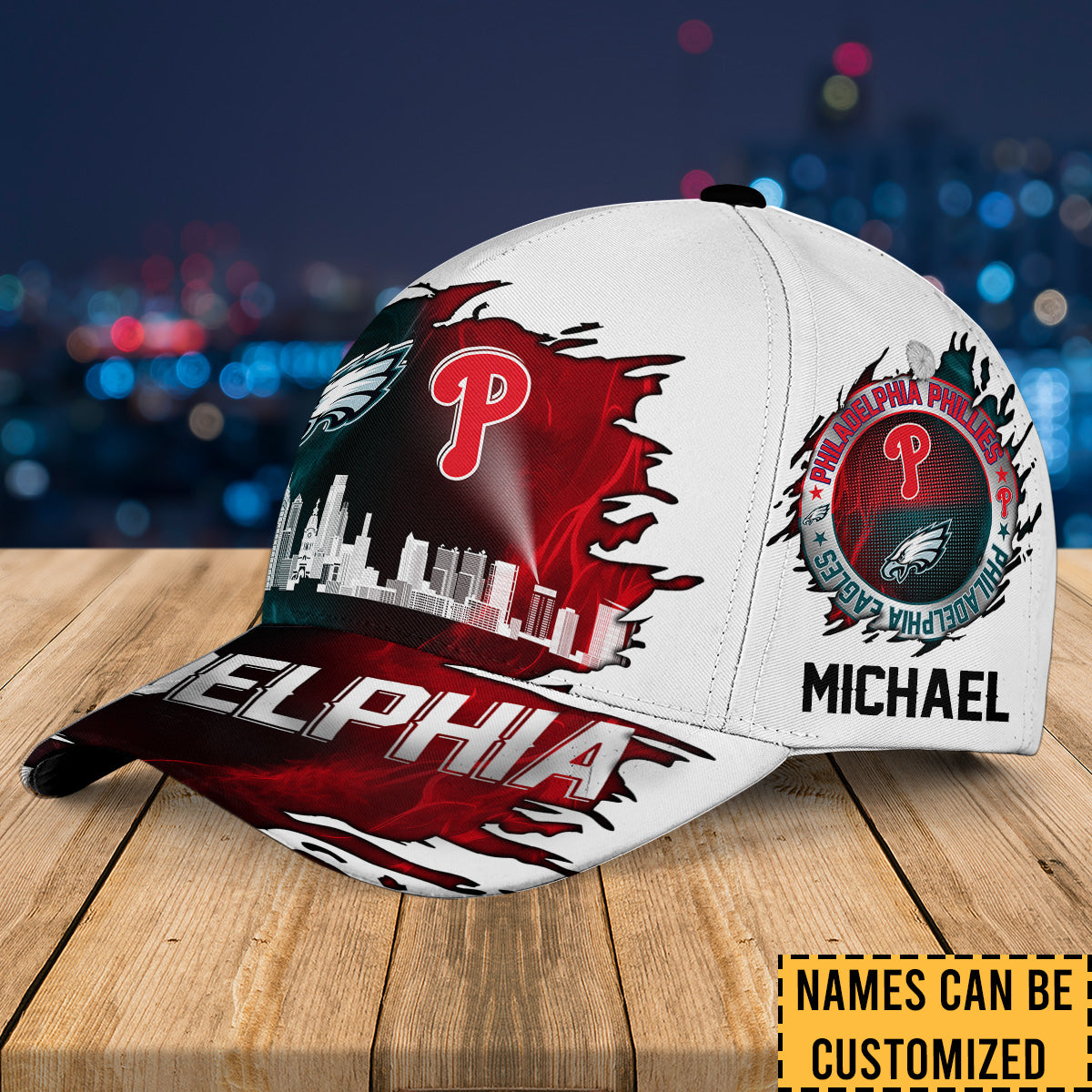 Philadelphia Skyline Classic Cap - Customized Classic Cap - v2