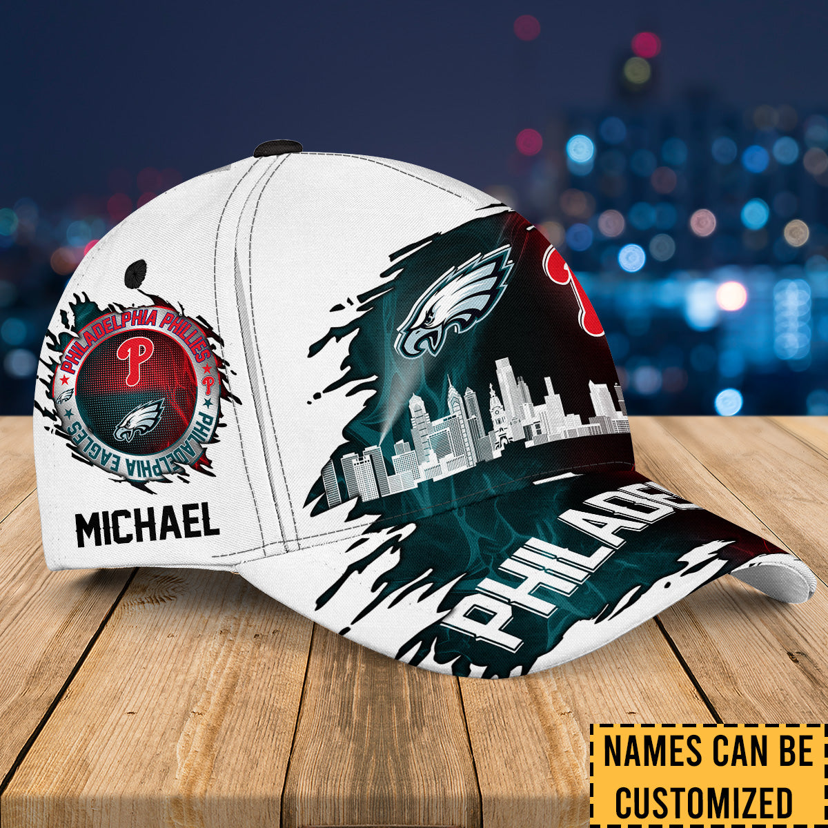Philadelphia Skyline Classic Cap - Customized Classic Cap - v2