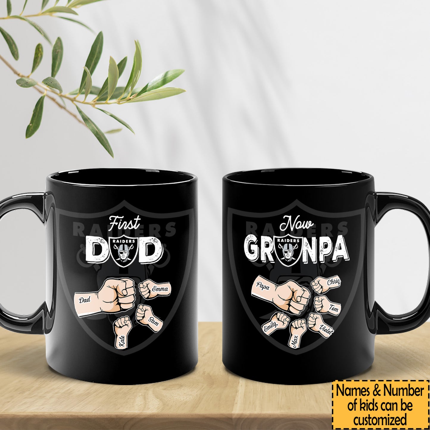 First Dad Now Grandpa - Customized Ceramic Mugs - Perfect Gift for Father's Day - LVGRD