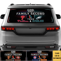 Customized Car Rear Windows Sticker - God First Family Second