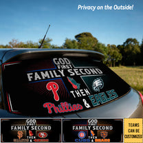 Customized Car Rear Windows Sticker - God First Family Second