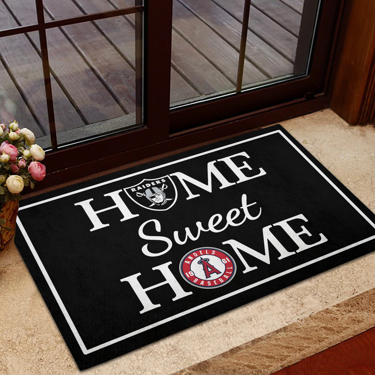 ( New Design) Home Sweet Home - Las Vegas RD And LA Angels - Anti Slip Indoor Doormat