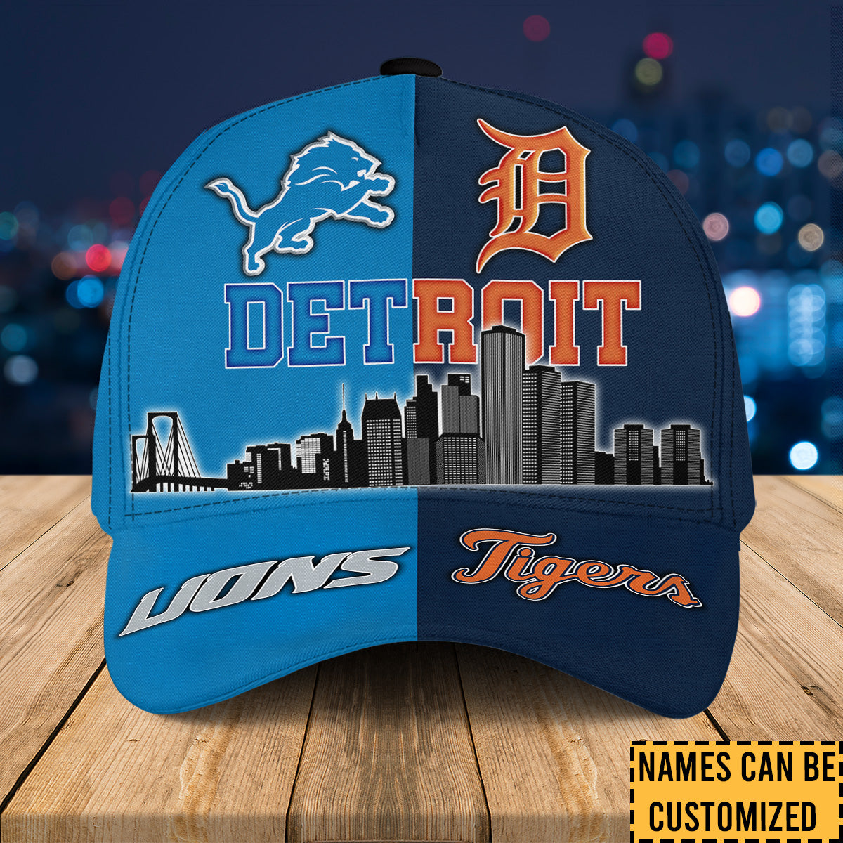 Teams Detroit Skyline Classic Cap - Customized Classic Cap - DTL DTTG