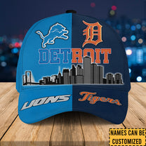 Teams Detroit Skyline Classic Cap - Customized Classic Cap - DTL DTTG