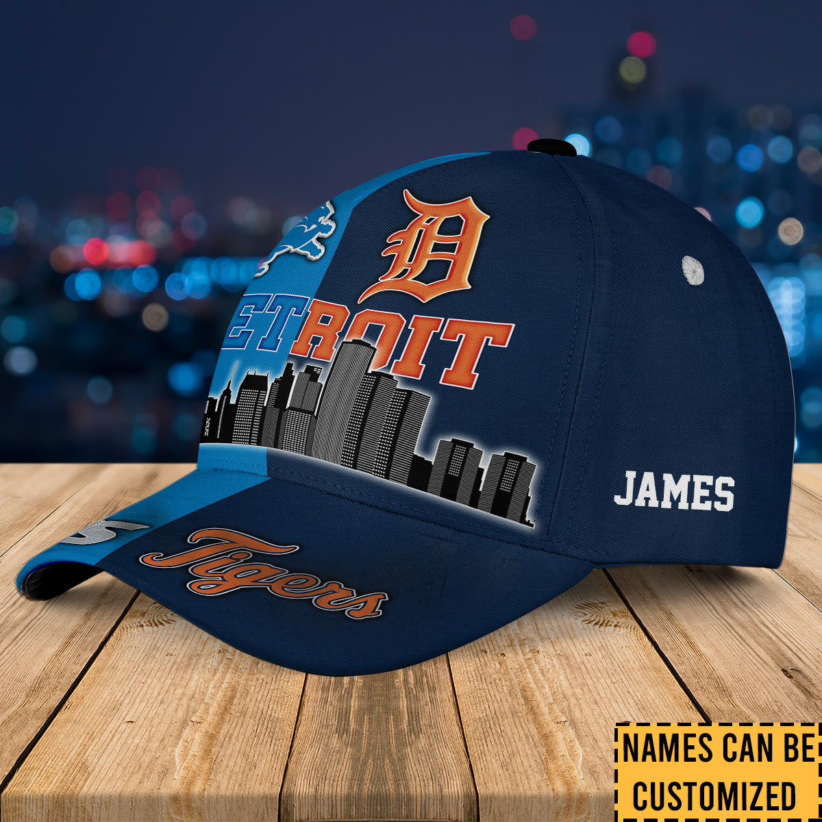 Teams Detroit Skyline Classic Cap - Customized Classic Cap - DTL DTTG
