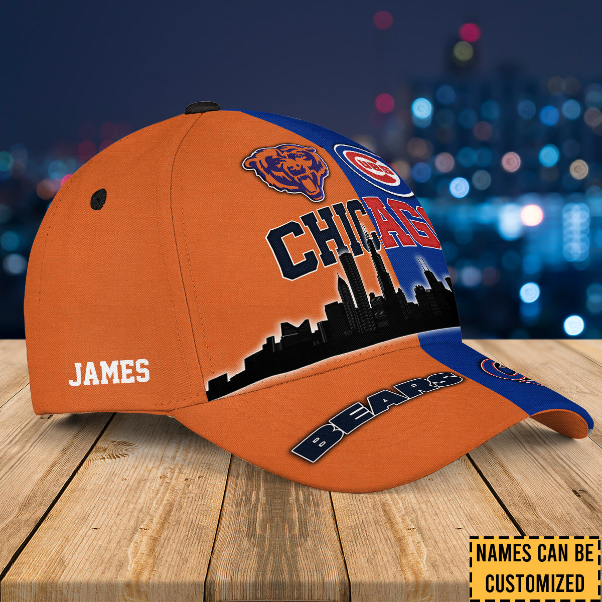 Teams Chicago Skyline Classic Cap - Customized Classic Cap - CCGC CCGB (Clt)