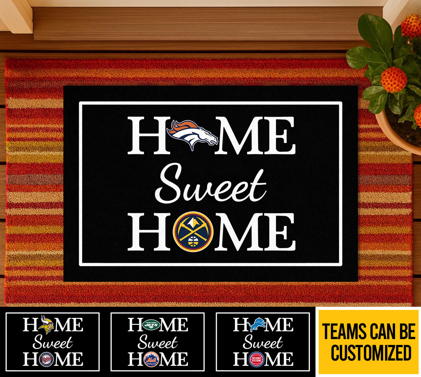Home Sweet Home Customized Doormat - Anti Slip Indoor Doormat (v9)
