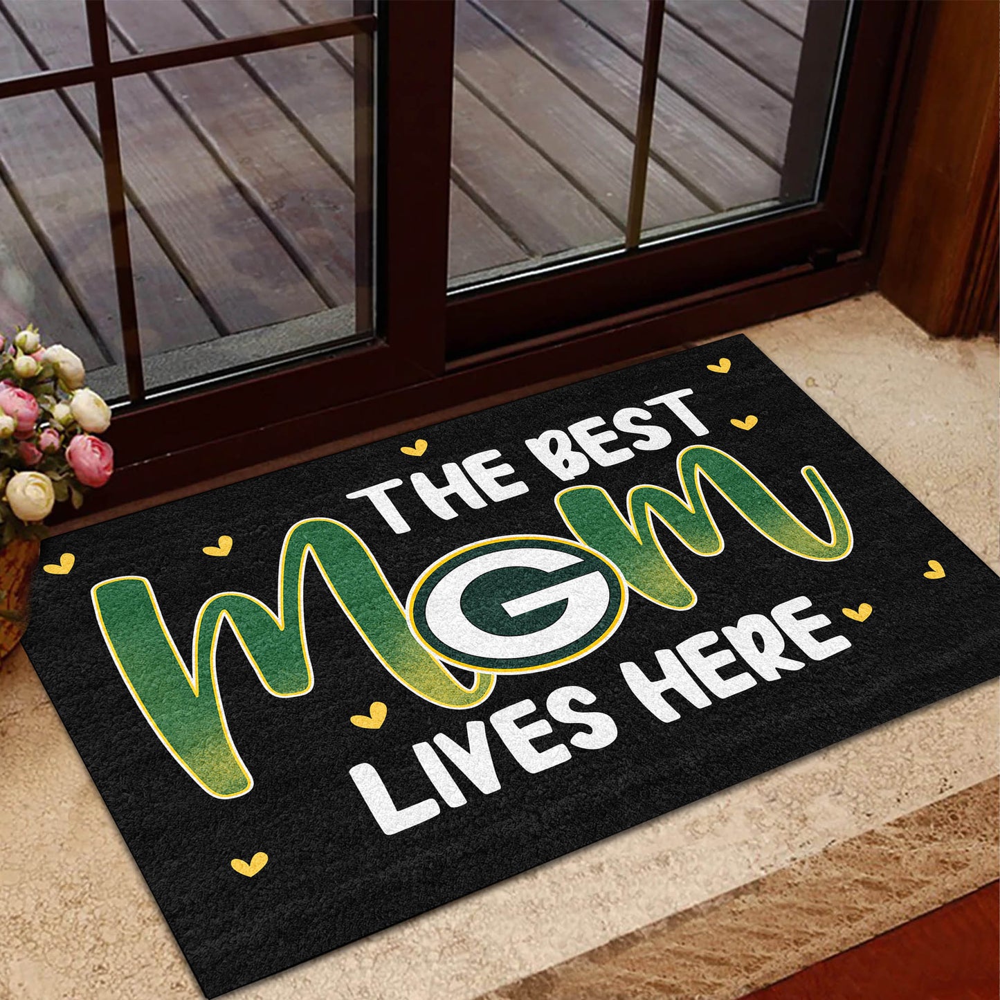 The Best Mom Lives Here-  Customized Doormat - Anti Slip Indoor Doormat - GBP