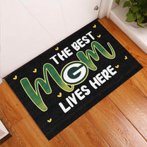 The Best Mom Lives Here-  Customized Doormat - Anti Slip Indoor Doormat - GBP