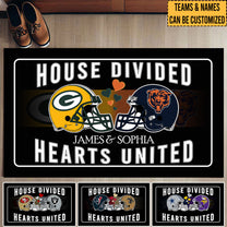House Divided Hearts United -  Customized Doormat - Anti Slip Indoor Doormat