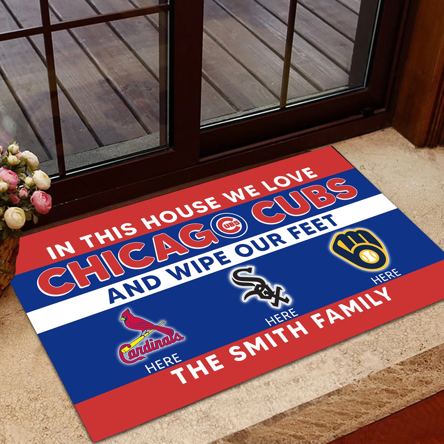 In This House We Love My Team Doormat -  Customized Doormat - Anti Slip Indoor Doormat CCGC