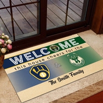 This House Cheers For Team  Customized Doormat - Anti Slip Indoor Doormat